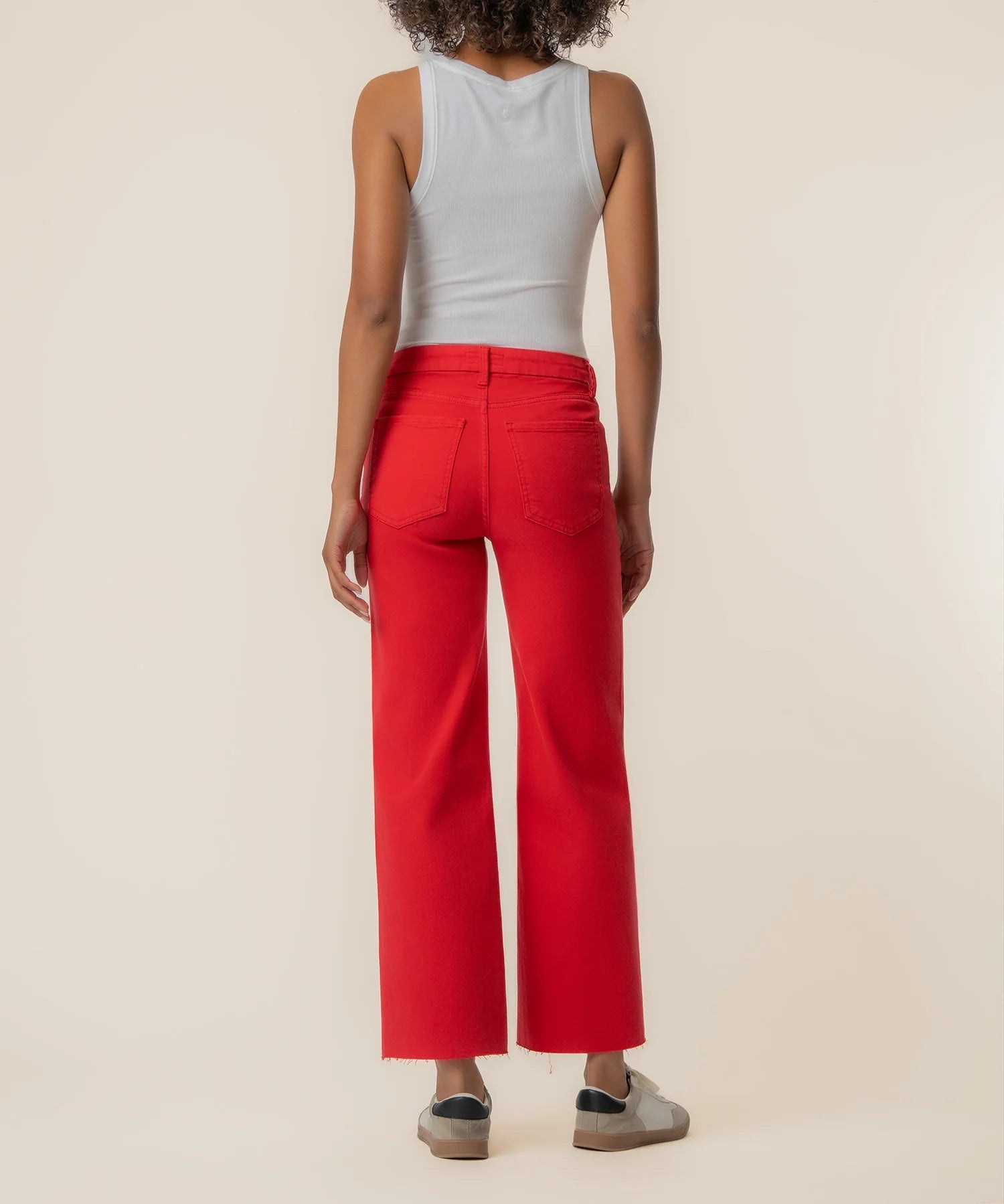 Meg High Rise Wide Leg - Tomato - Elle Maxine