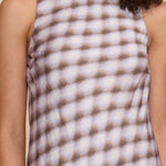 Meilene Lavender Check Midi Dress - Elle Maxine