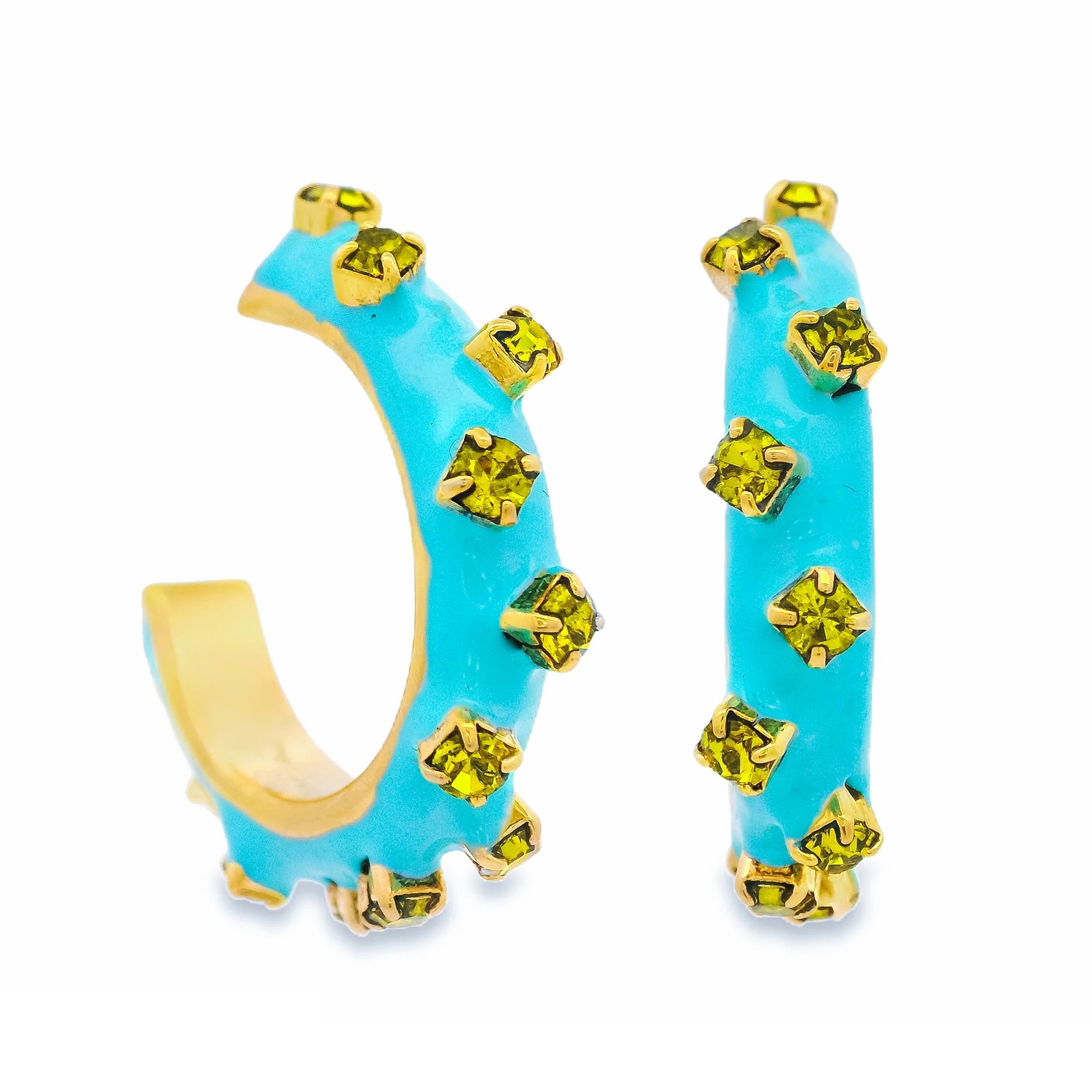 Melina Hoops - Yellow | TOVA - Elle Maxine