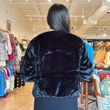 Mica Faux Fur Jacket - Black - Elle Maxine