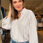 Micah Striped Button Down Top - Elle Maxine