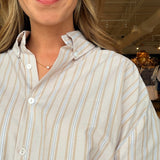 Micah Striped Button Down Top - Elle Maxine