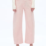 Mid Rise Barrel Leg - Pearl Pink - Elle Maxine