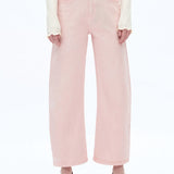 Mid Rise Barrel Leg - Pearl Pink - Elle Maxine