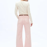 Mid Rise Barrel Leg - Pearl Pink - Elle Maxine