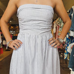 Midnight Stripe Maxi Dress - Elle Maxine