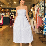 Midnight Stripe Maxi Dress - Elle Maxine