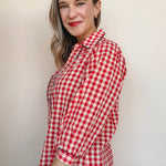 Mizuki Gingham Button Down Top - Elle Maxine