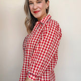 Mizuki Gingham Button Down Top - Elle Maxine