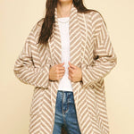 Molly Diagonal Stripe Cardigan - Elle Maxine