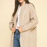 Molly Diagonal Stripe Cardigan - Elle Maxine