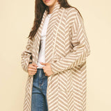 Molly Diagonal Stripe Cardigan - Elle Maxine