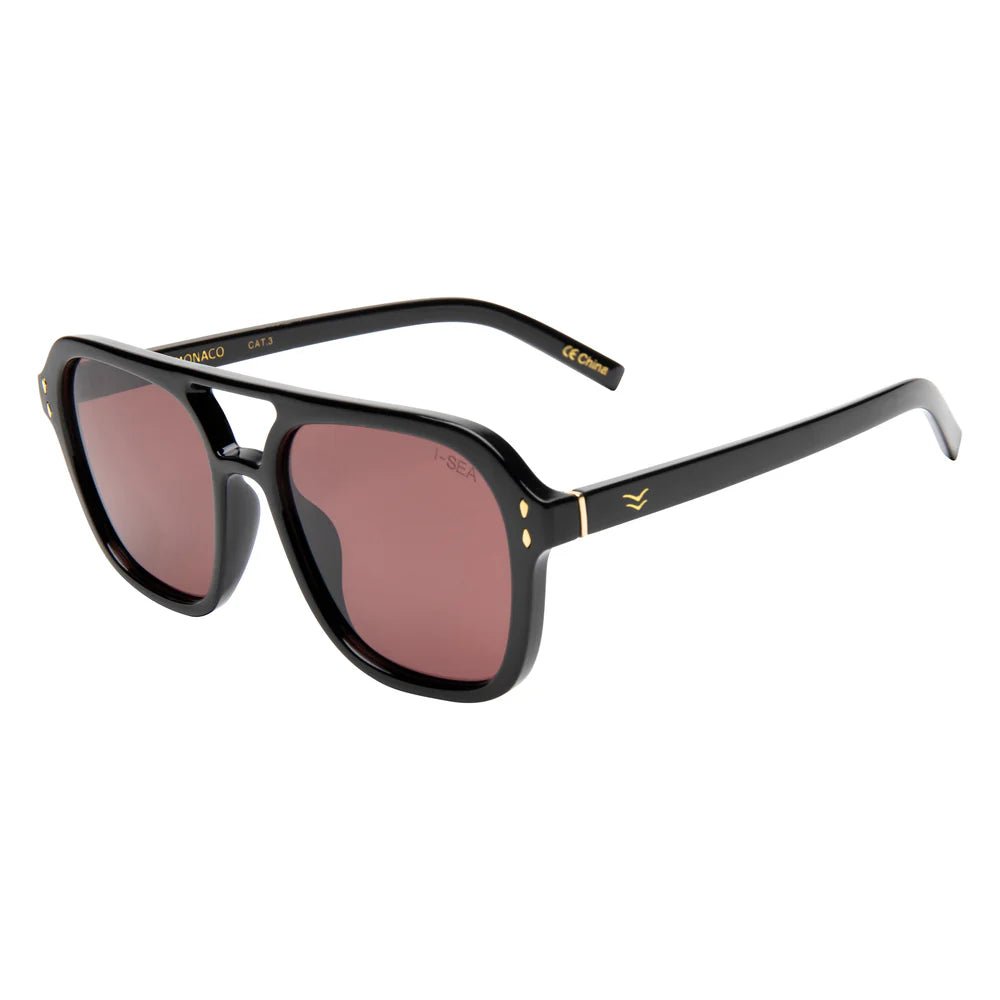 Monaco Sunglasses - Black/Plum - Elle Maxine