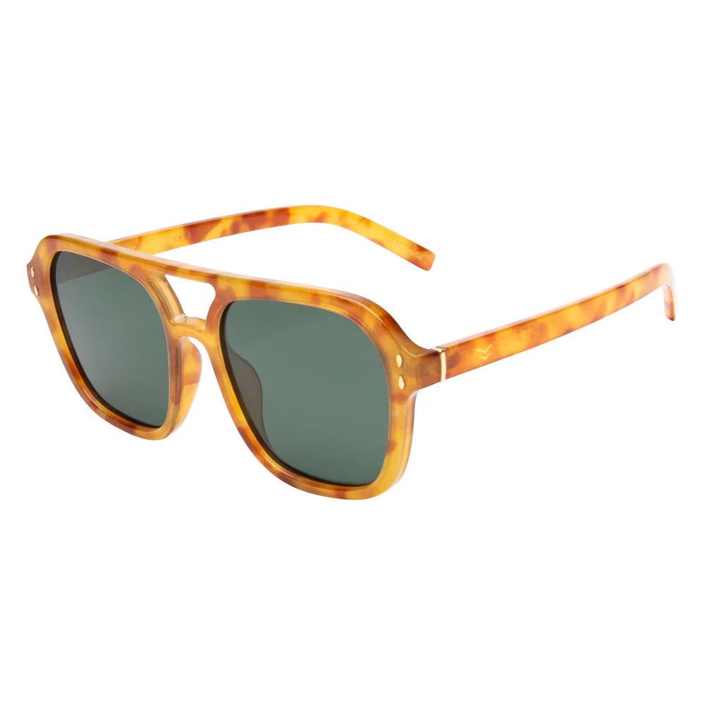 Monaco Sunglasses - Honey Tort/Green - Elle Maxine