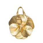 Monroe Flower Top Handle Bag - Gold - Elle Maxine