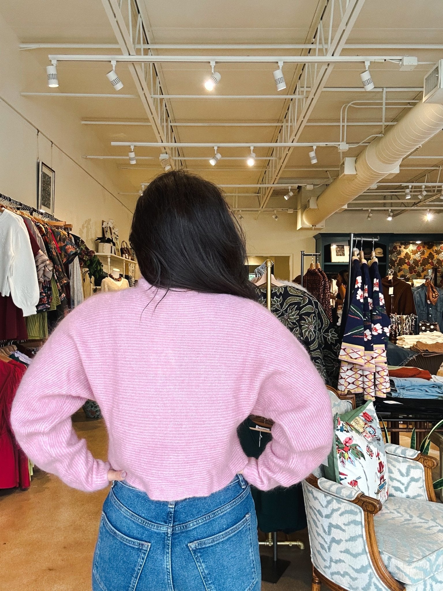 Morgane Collared Cardigan - Rose - Elle Maxine