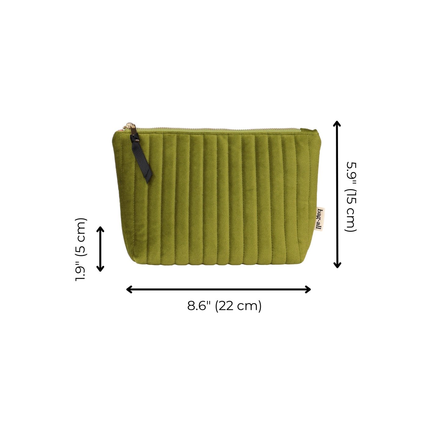 My Makeup Pouch - Green Velvet | Bag - All - Elle Maxine