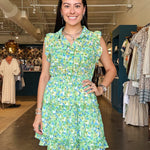 Nadia Floral Chiffon Button - Down Dress - Elle Maxine