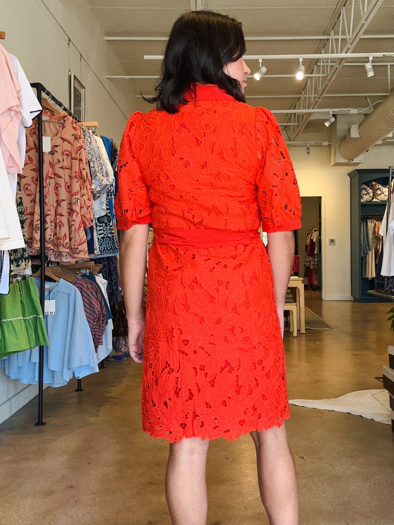 Nadia Lace Shirtdress - Elle Maxine