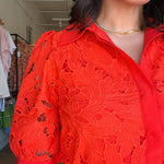 Nadia Lace Shirtdress - Elle Maxine