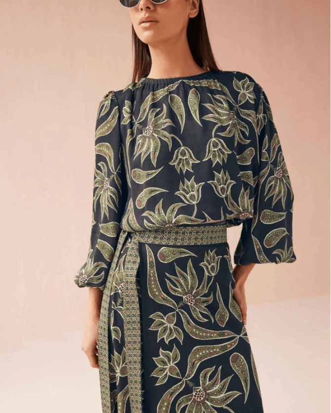 Nalini Wrap Skirt - Onyx - Elle Maxine