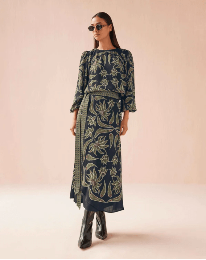 Nalini Wrap Skirt - Onyx - Elle Maxine
