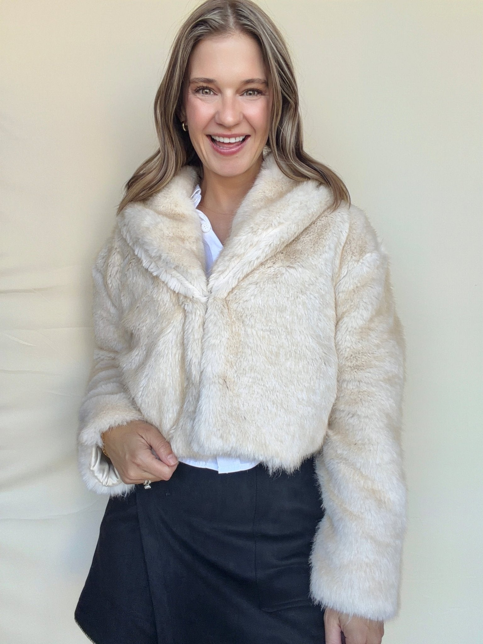 Naomi Vegan Fur Jacket - Elle Maxine