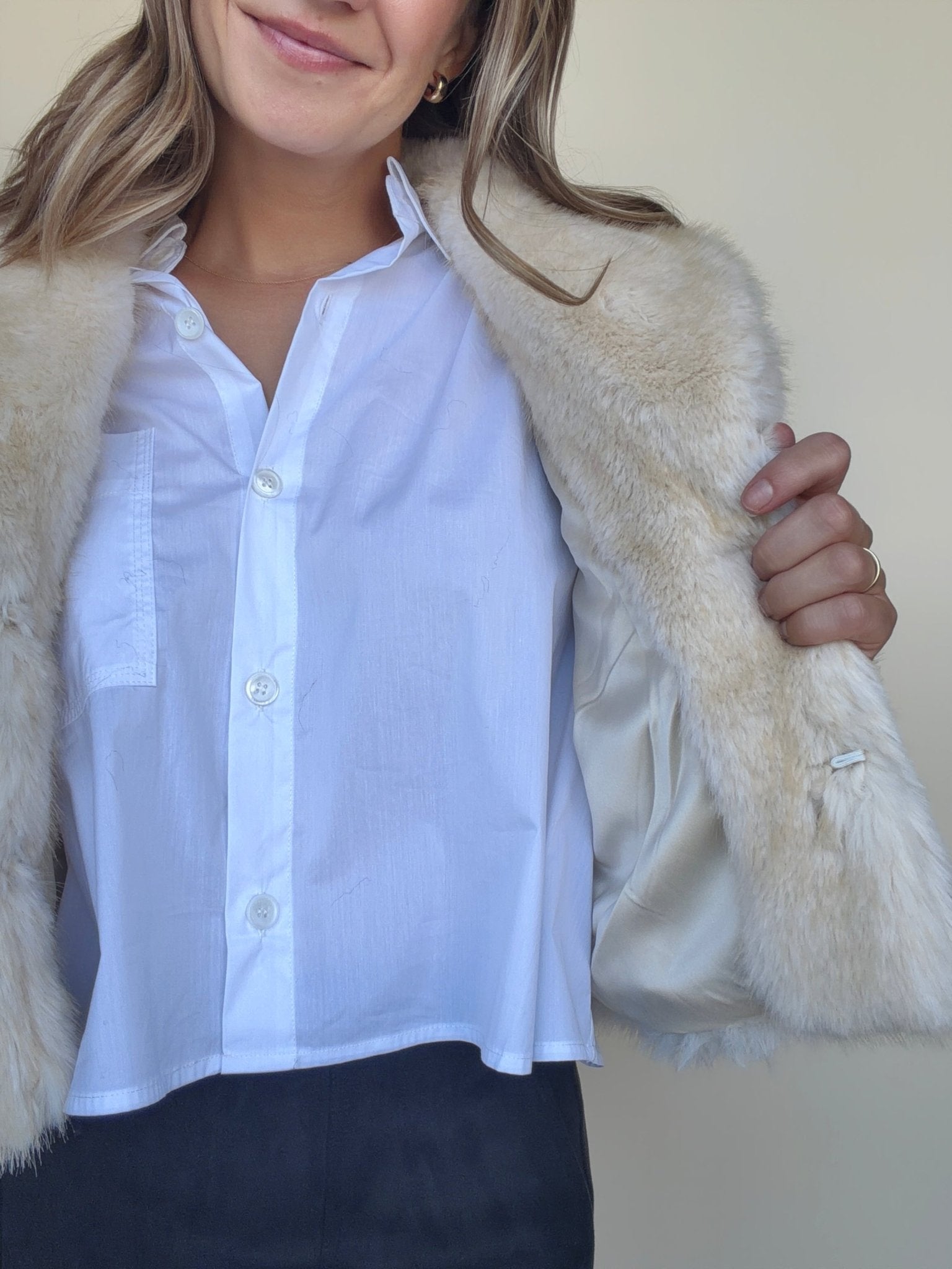 Naomi Vegan Fur Jacket - Elle Maxine