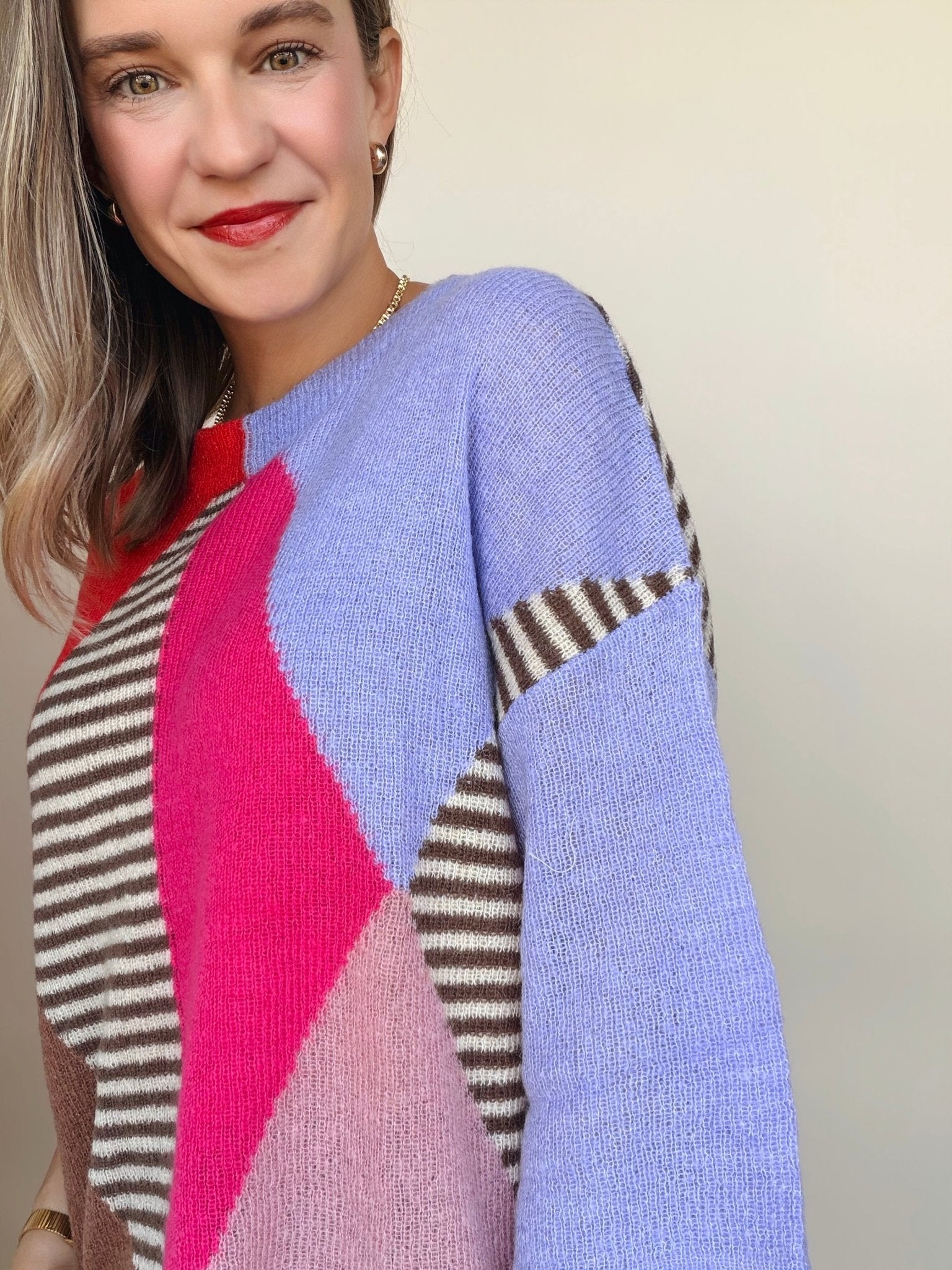 Neapolitan Patterned Sweater - Elle Maxine