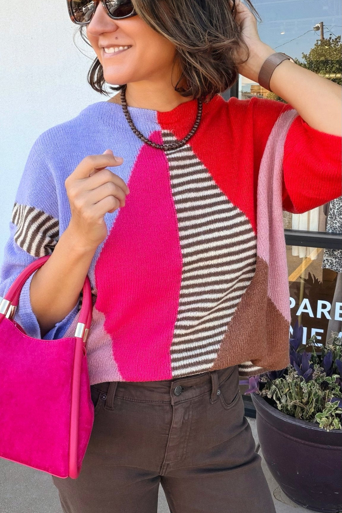 Neapolitan Patterned Sweater - Elle Maxine