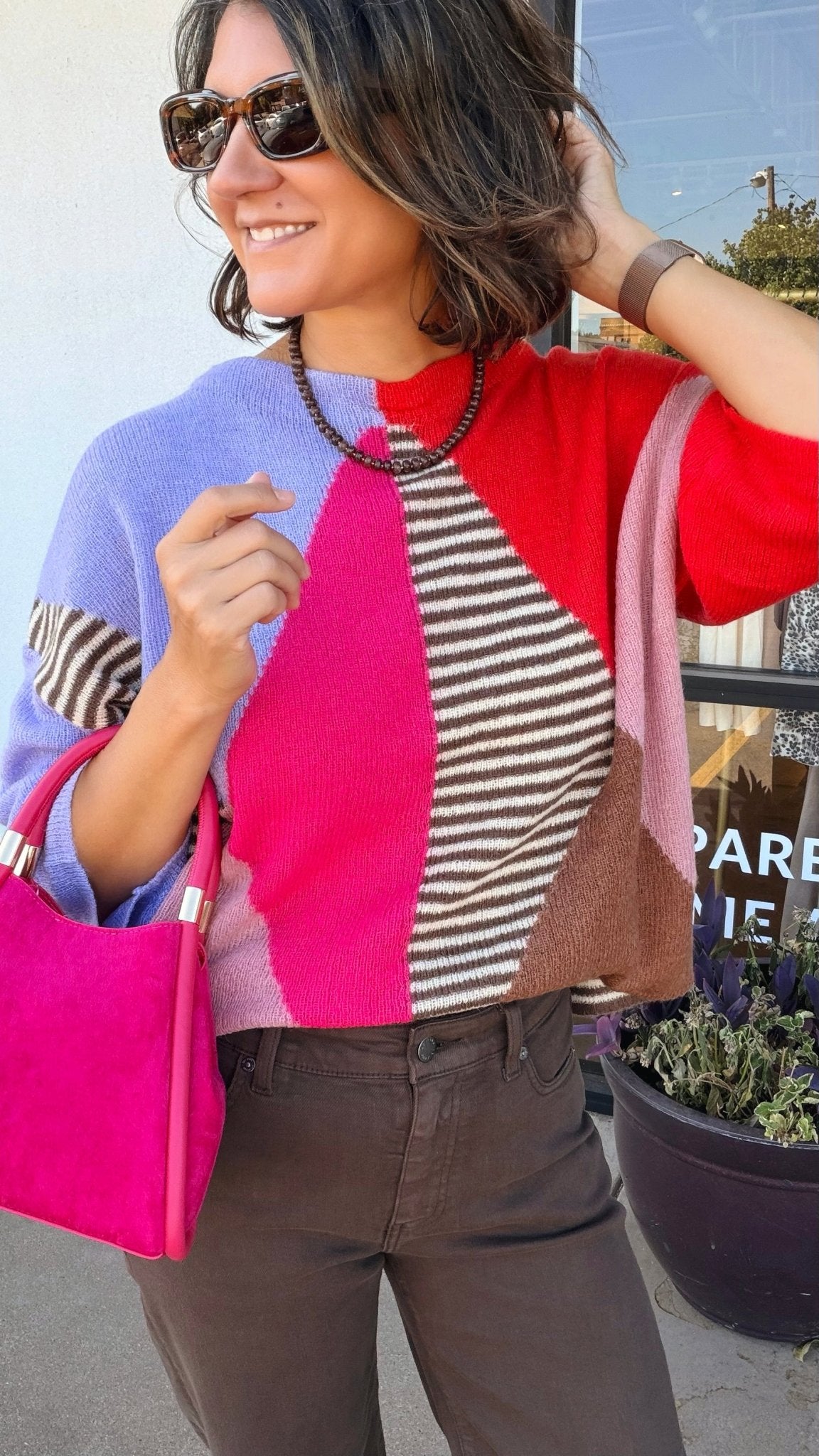 Neapolitan Patterned Sweater - Elle Maxine