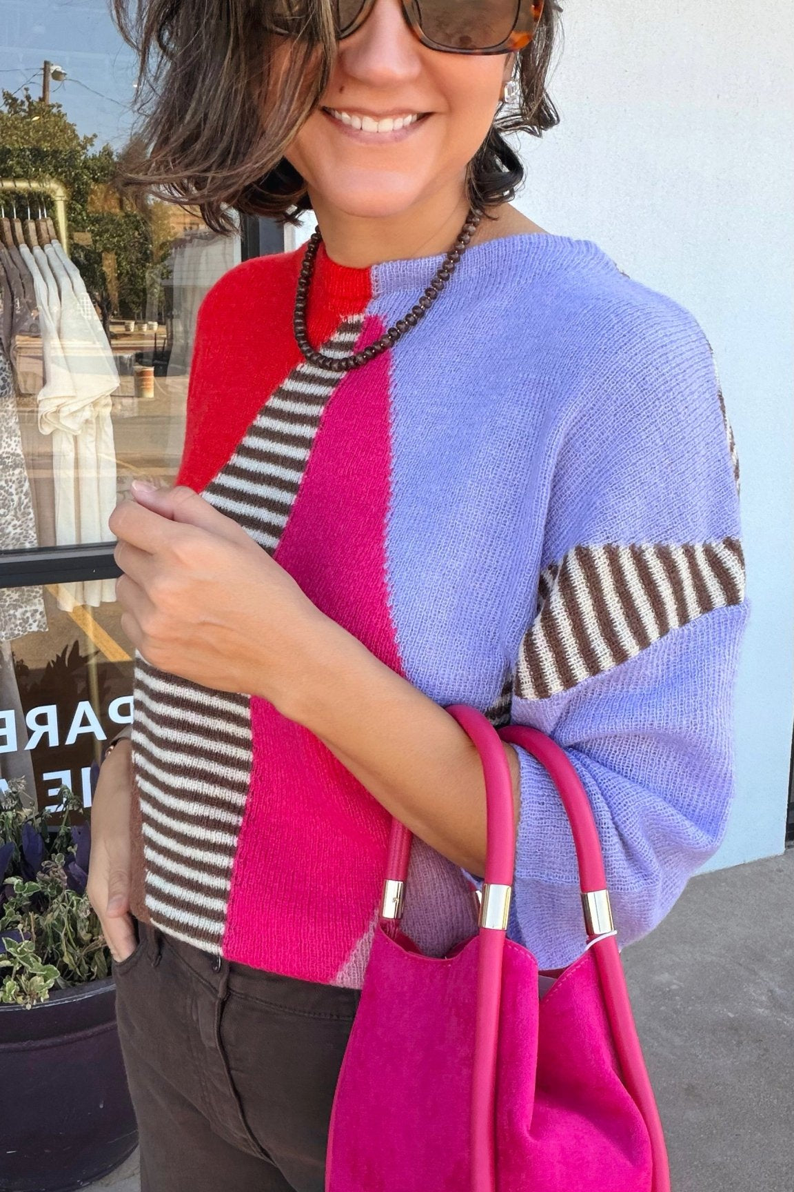 Neapolitan Patterned Sweater - Elle Maxine
