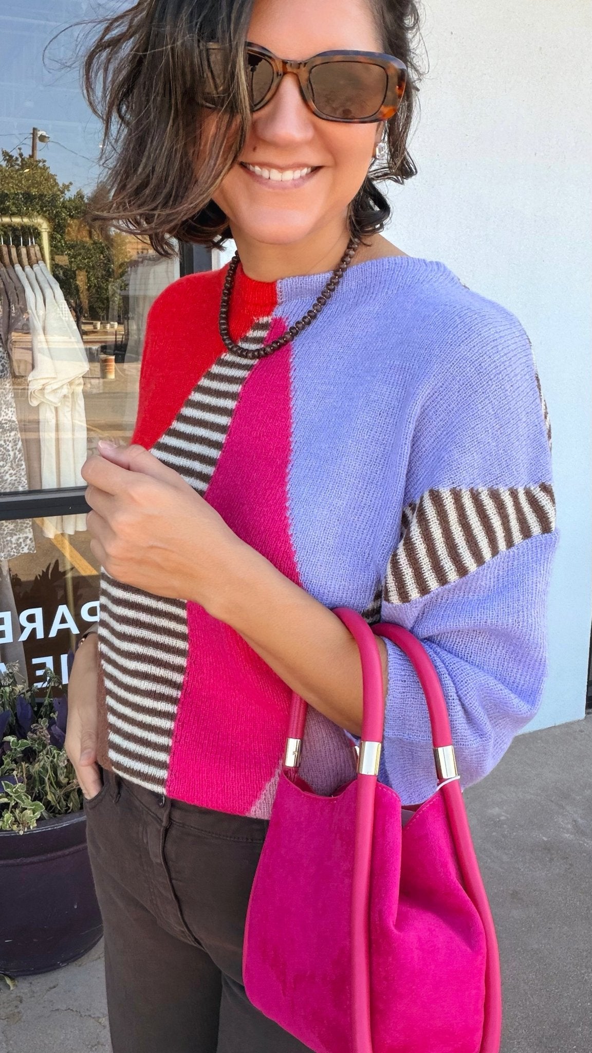 Neapolitan Patterned Sweater - Elle Maxine