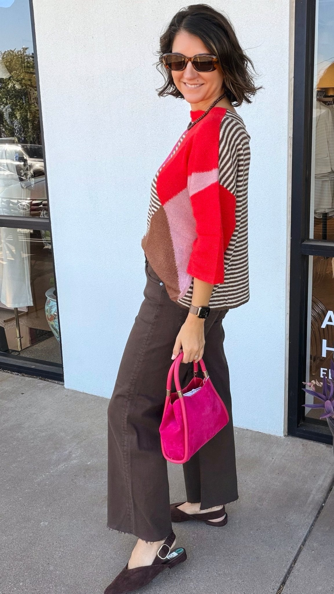 Neapolitan Patterned Sweater - Elle Maxine