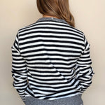 Neela Stripe Scarf Sweater - Elle Maxine