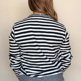 Neela Stripe Scarf Sweater - Elle Maxine