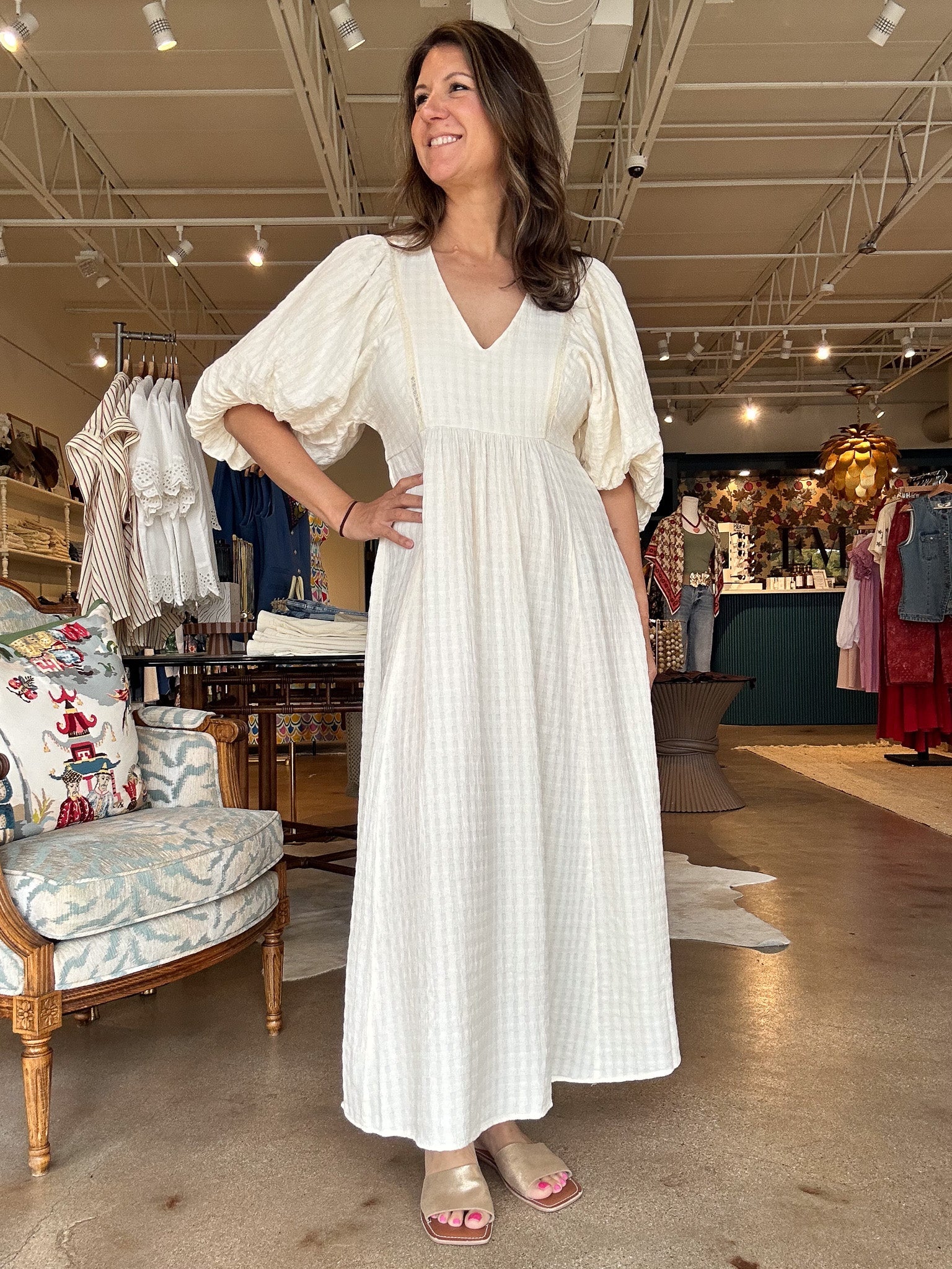 Neso Puff Sleeve Dress - Elle Maxine