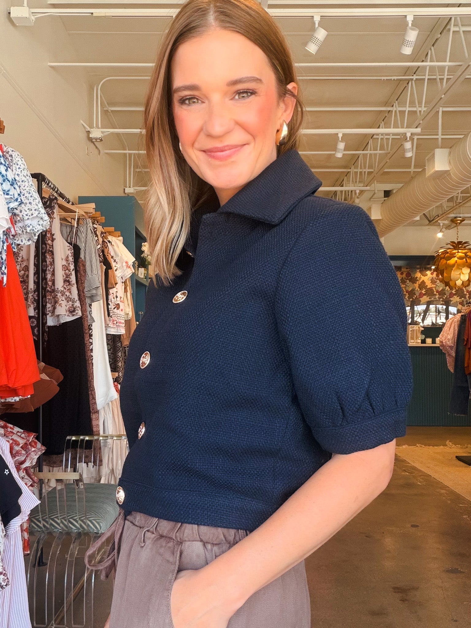 Nichols Short Sleeve Jacket - Elle Maxine