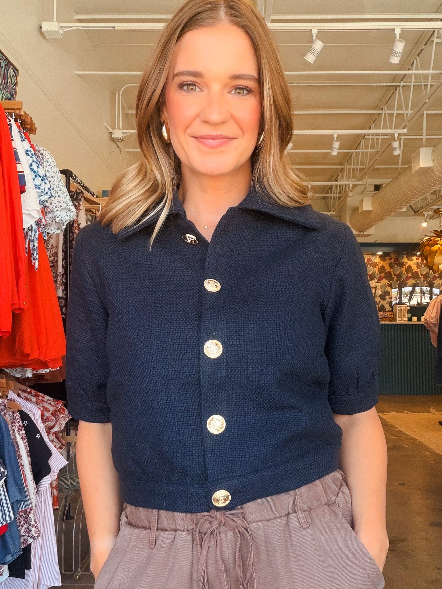 Nichols Short Sleeve Jacket - Elle Maxine