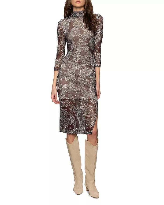 Night Out Mock Dress - Mineral Paisley - Elle Maxine