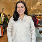 Nina Collared Sweater - Taupe - Elle Maxine