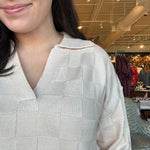 Nina Collared Sweater - Taupe - Elle Maxine