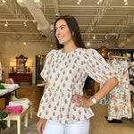 Nina Cottage Stripe Top - Elle Maxine
