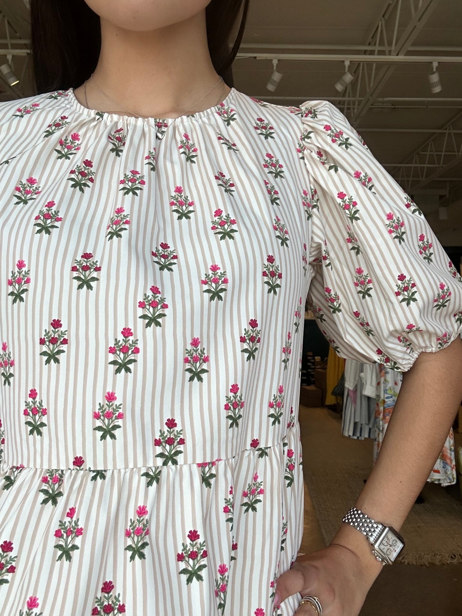 Nina Cottage Stripe Top - Elle Maxine