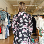 Nina Mini Dress - Black Floral - Elle Maxine