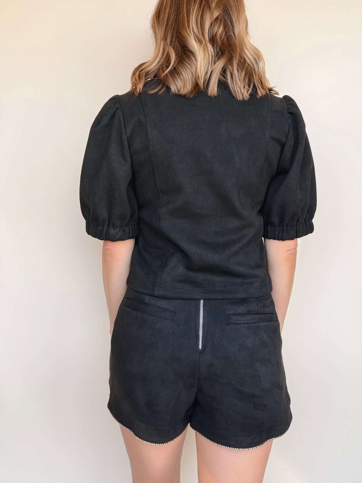 Noa Faux Suede Wrap Skort - Elle Maxine