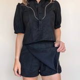Noa Faux Suede Wrap Skort - Elle Maxine