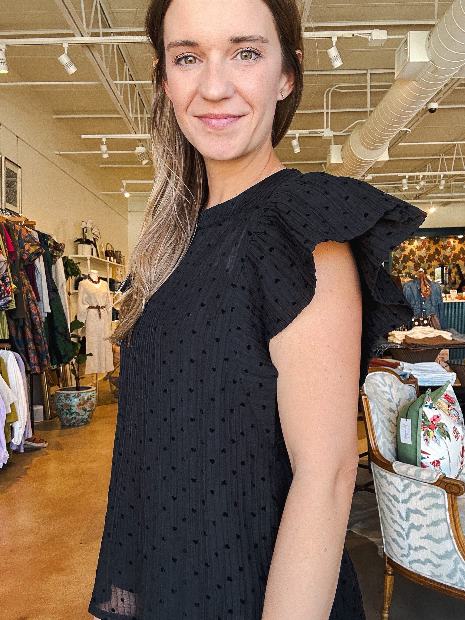 Oakleigh Ruffle Heart Top - Elle Maxine