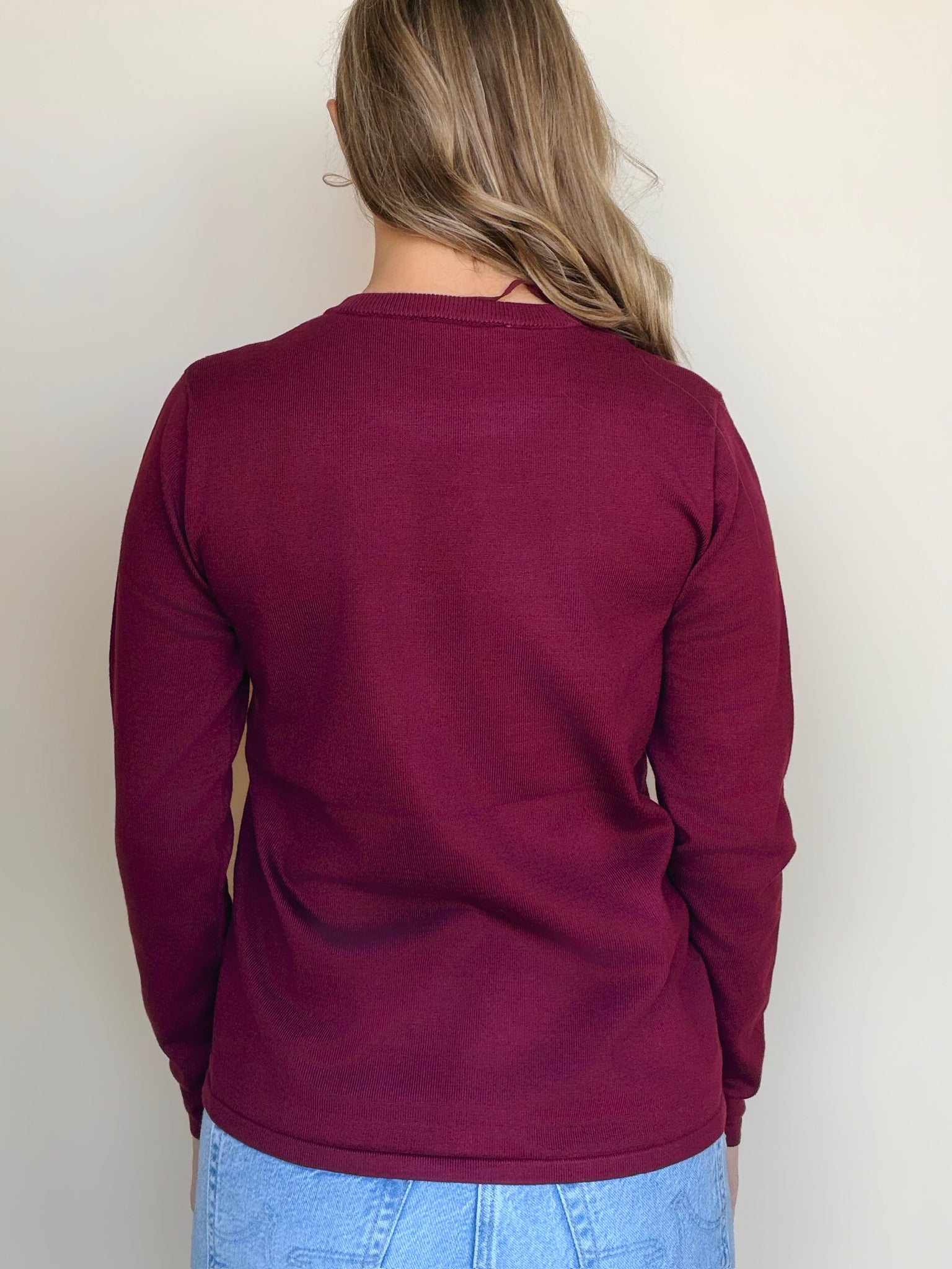 Ollie Round Neck Pullover Sweater - Elle Maxine