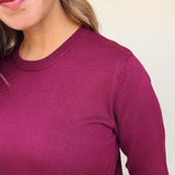 Ollie Round Neck Pullover Sweater - Elle Maxine